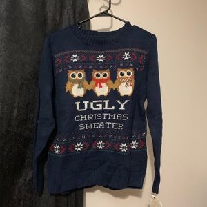 NWT Owl ugly sweater Christmas